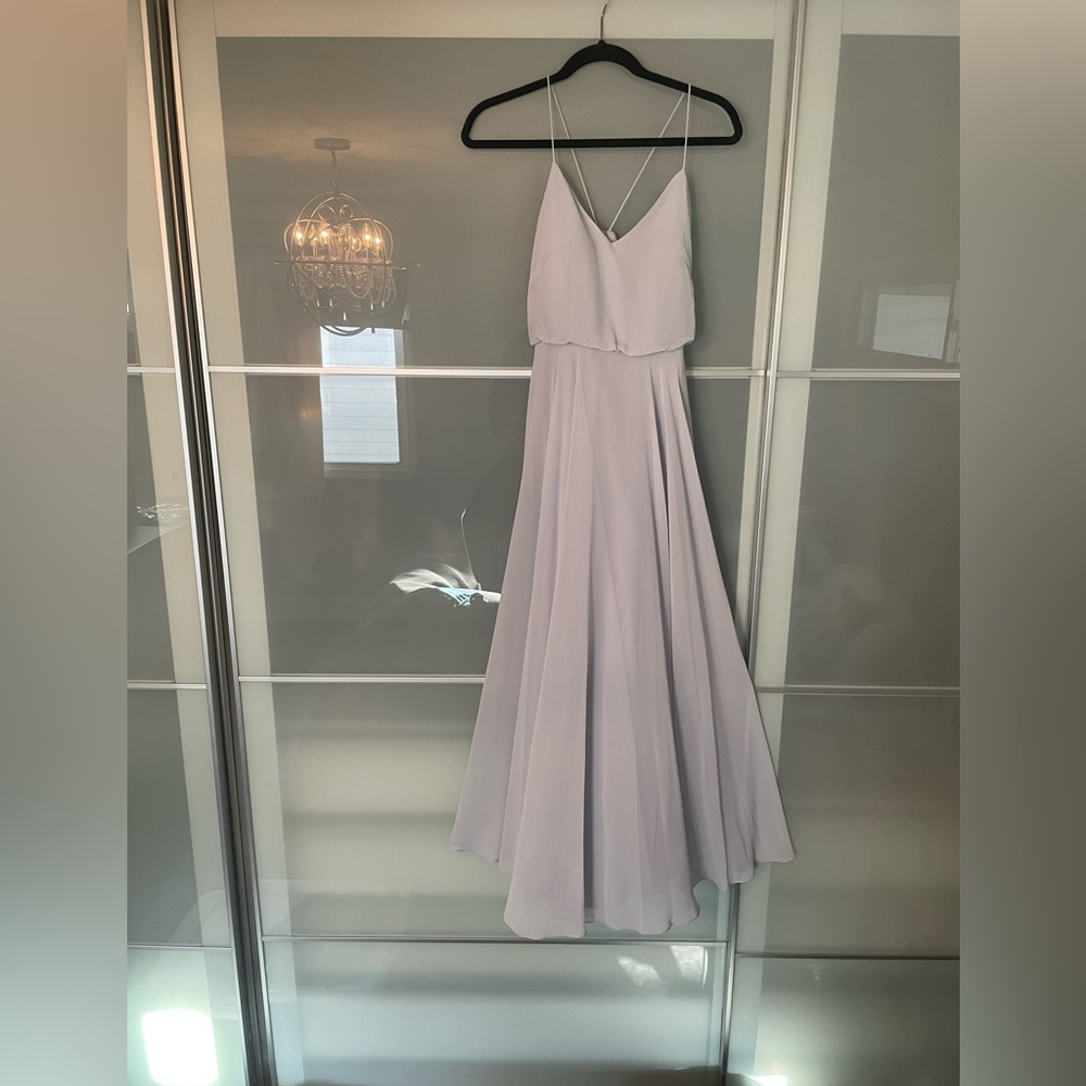 Jenny Yoo Inesse Dress in Whisper Blue” size 2